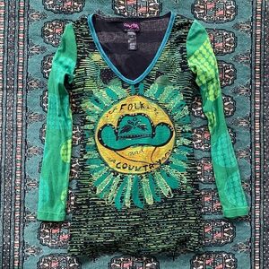 Custo Barcelona Brand Folk and Country long sleeve shirt